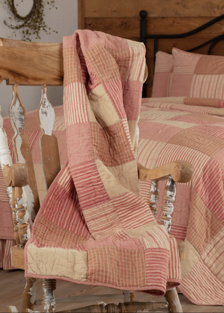 Sawyer Mill Red Block Quilted Throw