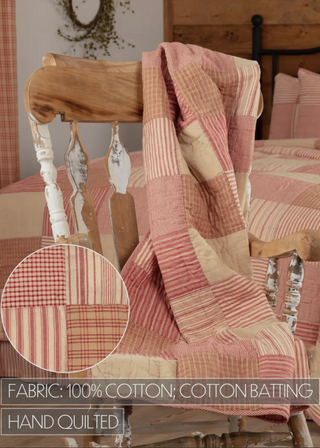 Sawyer Mill Red Block Quilted Throw