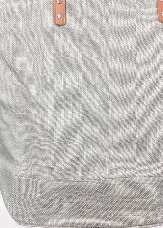 Sea Foam Jute Tote Bag