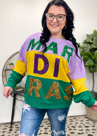 Sequin Mardi Gras Top | S-XL