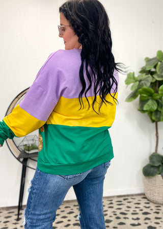 Sequin Mardi Gras Top | S-XL