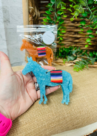 Serape Donkey Car Freshie - Leather
