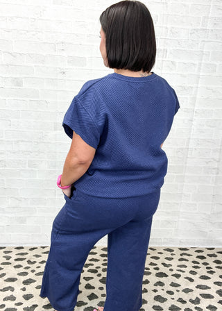 Skipper Blue Love You Forever Textured 2 Piece Set