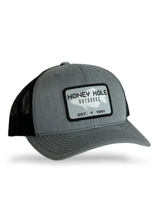 Snapback - White Crappie - Heather Grey/Black