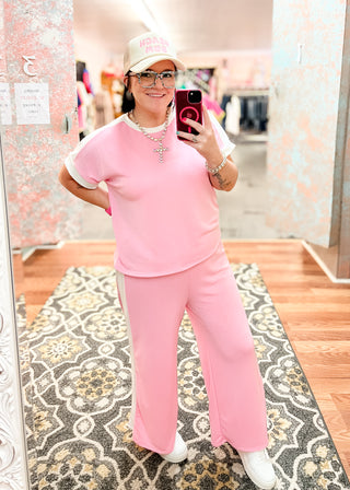 Soft Pink Sweet Lovely Stripe Set