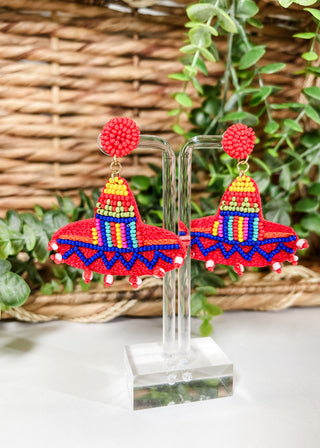 Sombrero Seed Bead Earrings