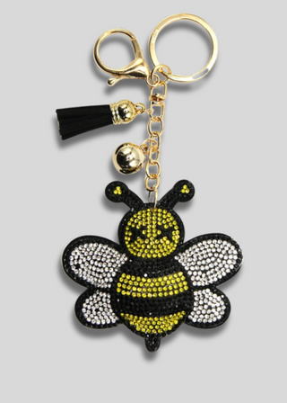 Sparkling Bee Rhinestone Keychain