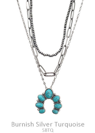 Squash Blossom Multi Layered Necklace