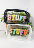 Stuff Chenille Patch Clear Bag
