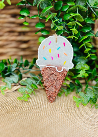 Summer Ice Cream Cone Car Freshie - Summer Creamsicle