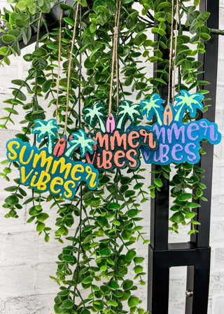 Summer Vibes Car Freshie - Tropical Leather