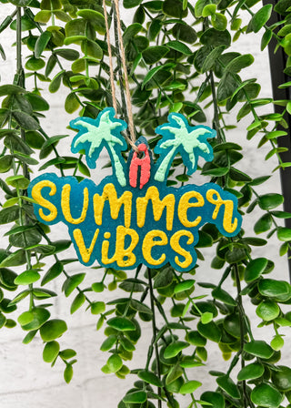 Summer Vibes Car Freshie - Tropical Leather
