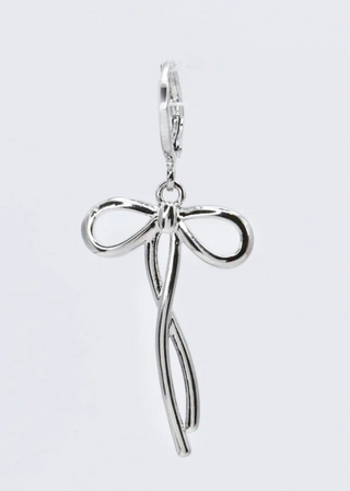 TJ-354 Sweet Ribbon Silver Charm