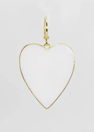 TJ-259 White Big Heart Charm