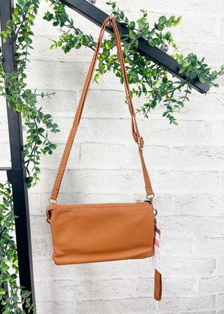 Tan Compact Multi Pocket Crossbody Bag