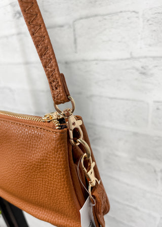 Tan Compact Multi Pocket Crossbody Bag