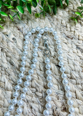Triple Charm Pearl Necklace