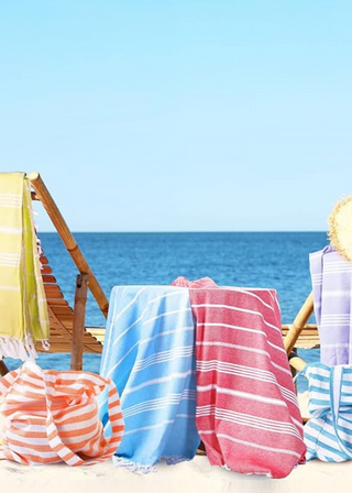 Turkish Beach Towel & Bag Combo