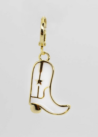 TJ-257 White Cowboy Boot Charm