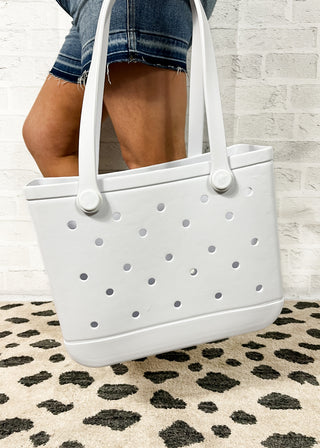 White Rubber Jelly Tote Bag