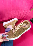Corkys Bedazzle Sneaker - Gold Rhinestone