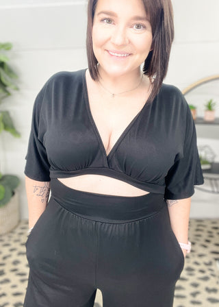 Secret To Keep Front Cutout Jumpsuit | S-3X
