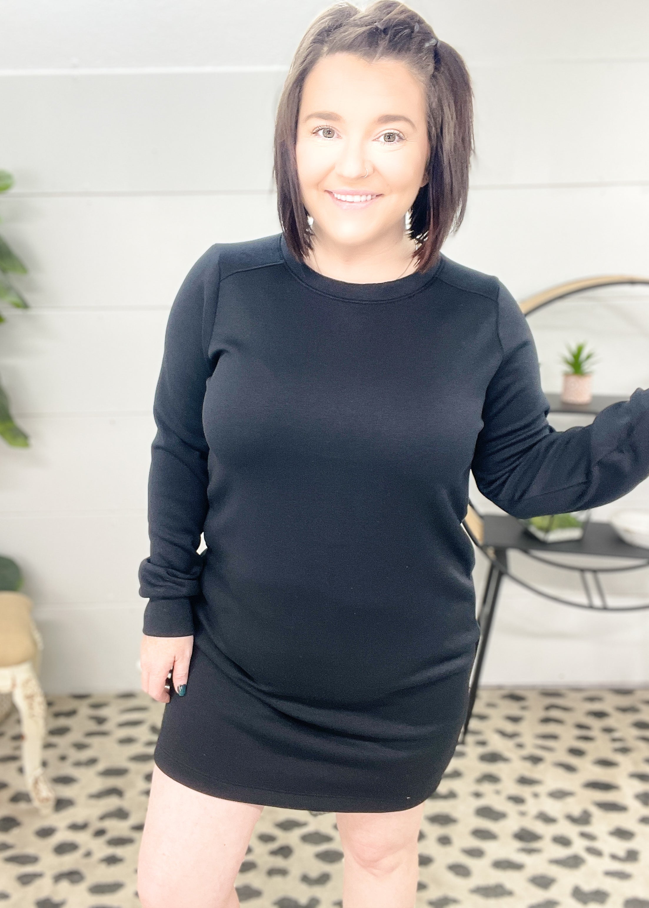 Dear Scarlett Milan Scuba Travel Dress S 3x Black 1x