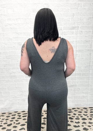 Black French Terry Jumpsuit | S-L