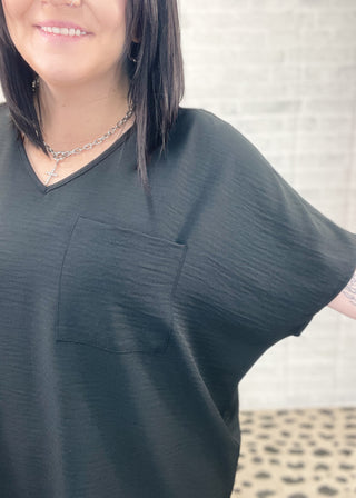 Black Make It Up Airflow Dolman Sleeve Top | S-3X