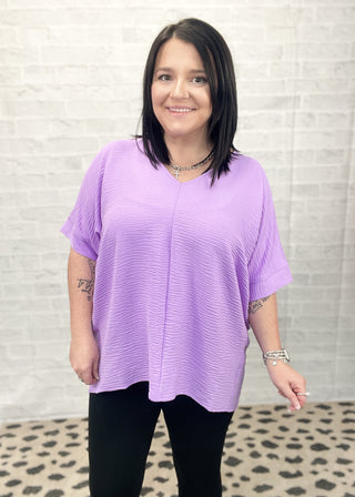 Lavender Who I Am Dolman Sleeve Top | S-3X