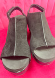 Corkys Carley Wedge - Black Suede Croc