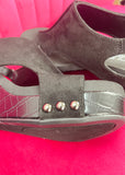 Corkys Carley Wedge - Black Suede Croc