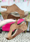 Corkys Carley Wedge - Brown Suede Croc