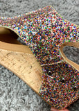 Corkys Carley Wedge - Confetti Glitter -ALL SALES FINAL-