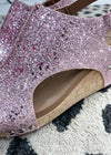 Corkys Carley Wedge - Light Pink Glitter