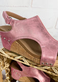 Corkys Carley Wedge - Light Pink Metallic