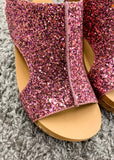 Corkys Carley Wedge - Mixed Berry Glitter -ALL SALES FINAL-