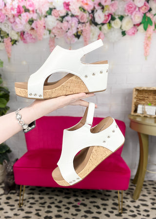 Corkys Carley Wedge - White - ALL SALES FINAL -