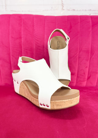 Corkys Carley Wedge - White - ALL SALES FINAL -