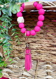 Clarkson Bead & Tassel Wrist Keychain