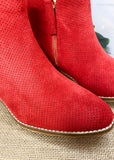 Corkys Anderson Bootie- Red Suede