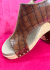 Corkys Carley Wedge - Brown Croc