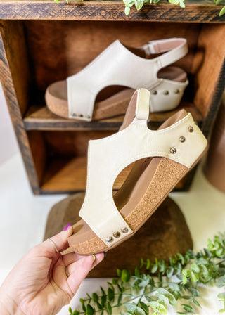 Corkys Volta II Wedge - Cream