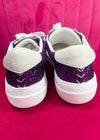 Corkys Glaring Sneaker - Purple Chunky Glitter