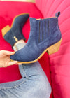 Corkys Keira Bootie - Navy Suede - ALL SALES FINAL -