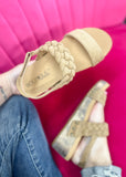 Corkys Pleasant Wedge - Camel Suede