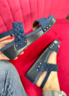 Corkys Pleasant Wedge - Navy Suede