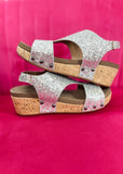 Corkys Refreshing Wedge - Silver Glitter
