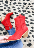 Corkys Rowdy Boot - Red Suede