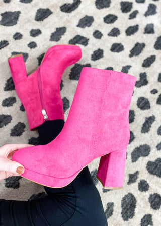 Corkys Slug Bug Bootie - Fuchsia Suede